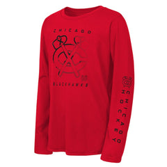 Chicago Blackhawks Outerstuff Youth Seize the Win Long Sleeve T-Shirt Red