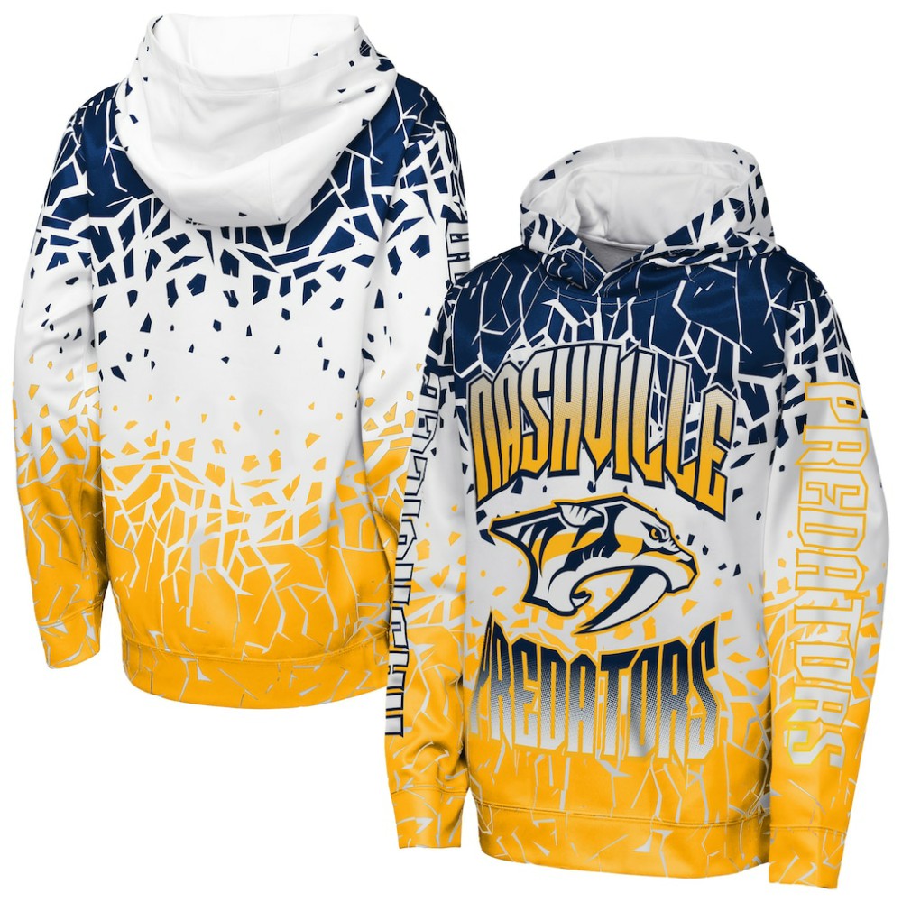Nashville Predators Outerstuff Youth Frozen Frenzy Hoodie Navy