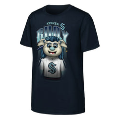 Seattle Kraken Outerstuff Youth Mascot Highlight T-Shirt Navy