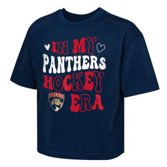 Florida Panthers Outerstuff Girls Youth In My Era Boxy T-Shirt Navy