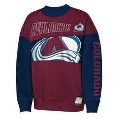 Colorado Avalanche Outerstuff Youth Impact Player Sweatshirt Burgundy/Navy