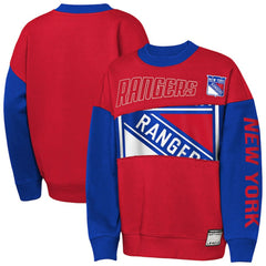 New York Rangers Outerstuff Youth Impact Player Sweatshirt Red/Blue