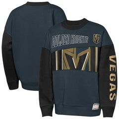 Vegas Golden Knights Outerstuff Youth Impact Player Sweatshirt Steel/Black