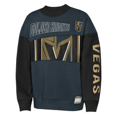 Vegas Golden Knights Outerstuff Youth Impact Player Sweatshirt Steel/Black