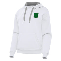 New York Rangers Antigua Women's St. Patrick's Day Victory Pullover Hoodie White