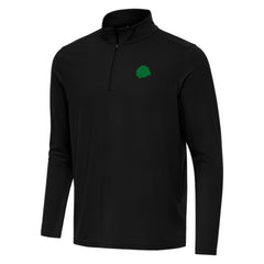 Chicago Blackhawks Antigua St. Patrick Intent Quarter-Zip Pullover Top Black