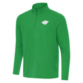 Minnesota Wild Antigua St. Patrick Intent Quarter-Zip Pullover Top Kelly Green