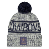Dallas Cowboys New Era 2025 Sideline Cold Weather Cuffed Knit Hat with Pom - Gray cheap