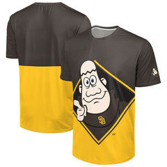 San Diego Padres FOCO Big Logo Mascot T-Shirt - Brown/Gold