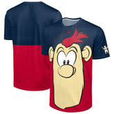 Atlanta Braves FOCO Big Logo Mascot T-Shirt - Navy/Red