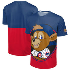 Chicago Cubs FOCO Big Logo Mascot T-Shirt - Royal/Red