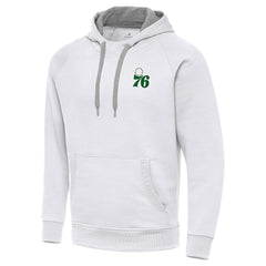 Philadelphia 76ers Antigua St. Patrick's Day Victory Raglan Pullover Hoodie - White outlet