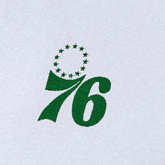 Philadelphia 76ers Antigua Women's St. Patrick's Day Intent Quarter-Zip Top - White for sale
