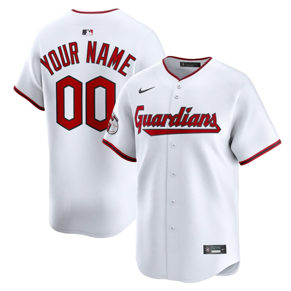 Cleveland Guardians Home Limited Custom Jersey - White | Nike