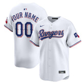 Texas Rangers Home Limited Custom Jersey - White | Nike