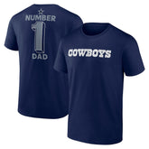 Dallas Cowboys #1 Dad Jersey T-Shirt - Navy discount