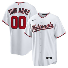 Washington Nationals Home Custom Replica Jersey - White | Nike