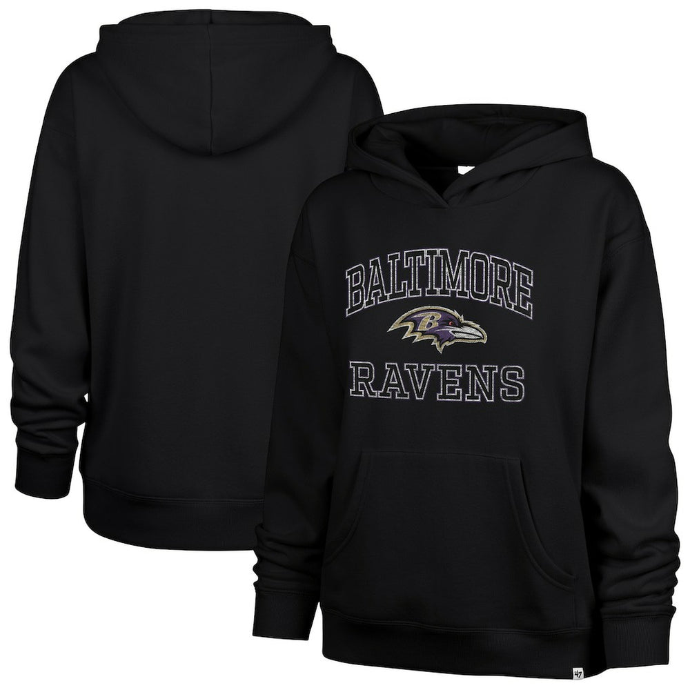 Baltimore Ravens '47 Women's Clarity Naomi Hoodie - Black discount