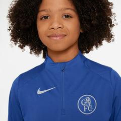 Chelsea Youth 2025/26 Strike Drill Quarter-Zip Dri-FIT Long Sleeve Top - Blue | Nike outlet
