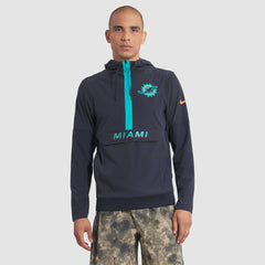 Miami Dolphins 2025 Rivalries Collection Sideline Anorak Half-Zip Hoodie Jacket - Pitch Blue | Nike outlet