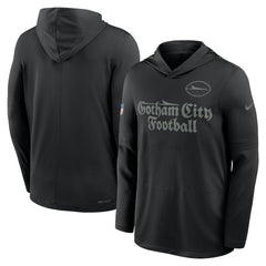 New York Jets 2025 Rivalries Collection Sideline Dri-FIT Long Sleeve Hoodie T-Shirt - Black | Nike on sale