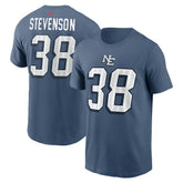 Rhamondre Stevenson New England Patriots 2025 Rivalries Collection Player Name & Number T-Shirt - Storm Blue | Nike outlet