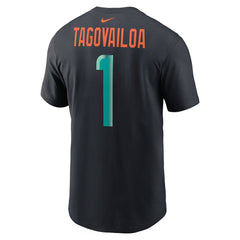 Tua Tagovailoa Miami Dolphins 2025 Rivalries Collection Player Name & Number T-Shirt - Pitch Blue | Nike outlet