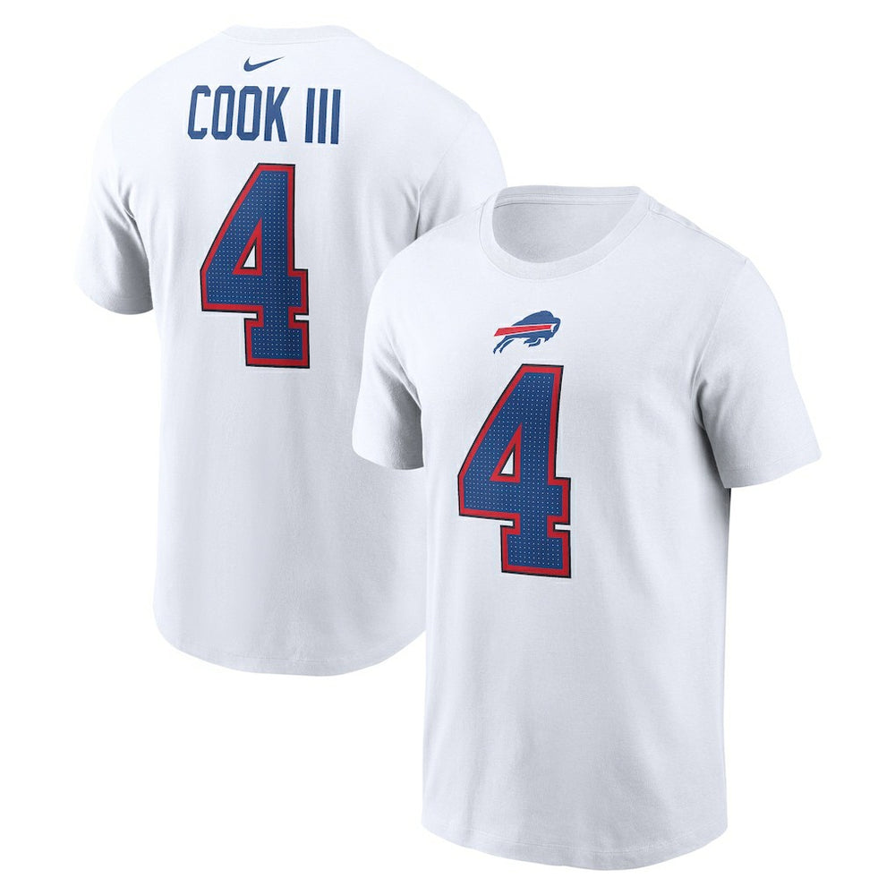 James Cook III Buffalo Bills Player Name & Number T-Shirt - White | Nike on sale