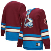 Colorado Avalanche Heritage Lace-Up Pullover Sweatshirt Burgundy
