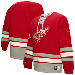 Detroit Red Wings Heritage Lace-Up Pullover Sweatshirt Red