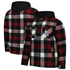 St. Louis Cardinals Starter Sherpa Full-Zip Hoodie Jacket - Red/Black