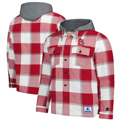 St. Louis Cardinals Starter Sherpa Full-Zip Hoodie Jacket - Red/White