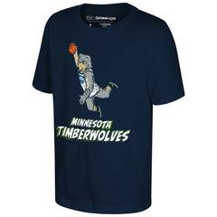 Minnesota Timberwolves Stadium Essentials Youth Mascot Air T-Shirt - Navy online