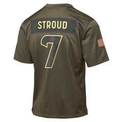 C.J. Stroud Houston Texans Youth 2025 Salute to Service Game Jersey - Olive | Nike discount