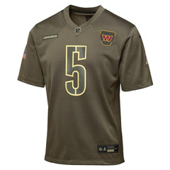 Jayden Daniels Washington Commanders Youth 2025 Salute to Service Game Jersey - Olive | Nike sale