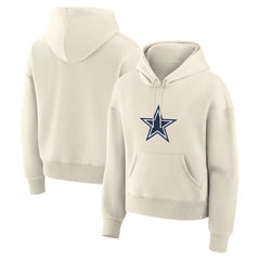 Dallas Cowboys Women's Dove Legacy Pullover Hoodie - Cream cheap