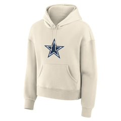 Dallas Cowboys Women's Dove Legacy Pullover Hoodie - Cream cheap
