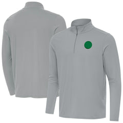 Pittsburgh Steelers Antigua St Patrick Day Intent Quarter-Zip Pullover Top - Gray for sale