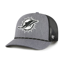 Miami Dolphins '47 Carbon Rope Trucker Adjustable Hat - Heather Charcoal discount