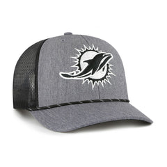 Miami Dolphins '47 Carbon Rope Trucker Adjustable Hat - Heather Charcoal discount