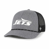 New York Jets '47 Carbon Rope Trucker Adjustable Hat - Heather Charcoal outlet