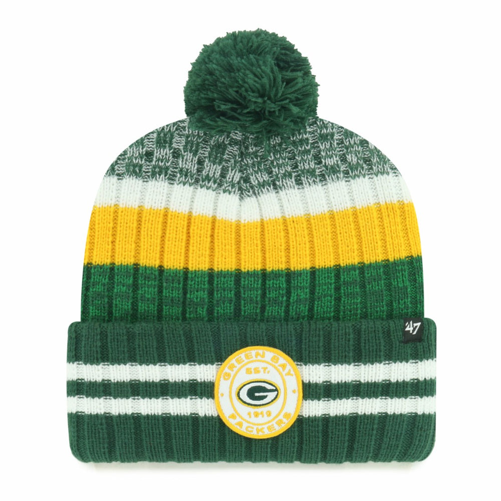 Green Bay Packers '47 Quiver Cuffed Knit Hat with Pom for sale