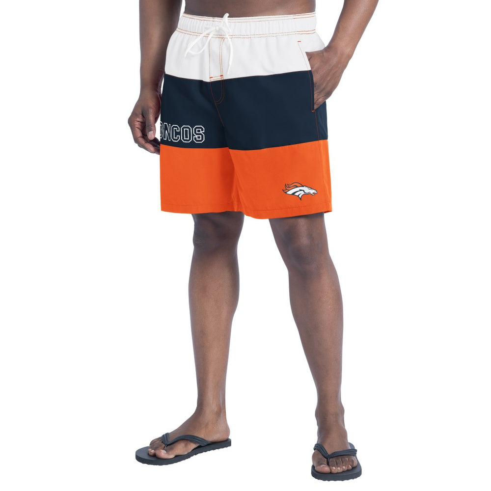 Denver Broncos G-III Sports by Carl Banks Sunrise Volley Swim Shorts - Orange/Navy cheap