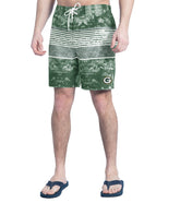 Green Bay Packers G-III Sports by Carl Banks Horizon Volley Swim Shorts - Green/Gray discount