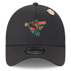 Baltimore Orioles 2025 Big League Chew A-Frame 9FORTY Adjustable Trucker Hat - Black | New Era