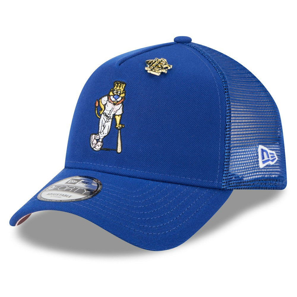 Kansas City Royals 2025 Big League Chew A-Frame 9FORTY Adjustable Trucker Hat - Royal | New Era