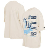 Tampa Bay Rays Cooperstown Collection Oversized Throwback Distressed T-Shirt - Cream | New Era