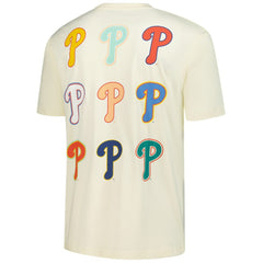 Philadelphia Phillies Ransom Note Oversized T-Shirt - Cream | New Era