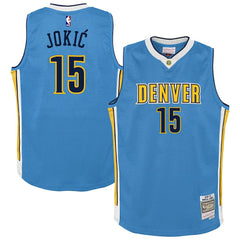 Nikola Jokic Denver Nuggets Youth 2016/17 Hardwood Classics Swingman Jersey sale - Light Blue | Mitchell & Ness online