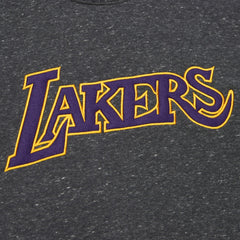 Los Angeles Lakers Black Out Collection Snow Washed Vintage Logo Pullover Sweatshirt - Black | Mitchell & Ness online
